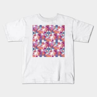 Multicoloured contemporary flower vibes pattern Kids T-Shirt